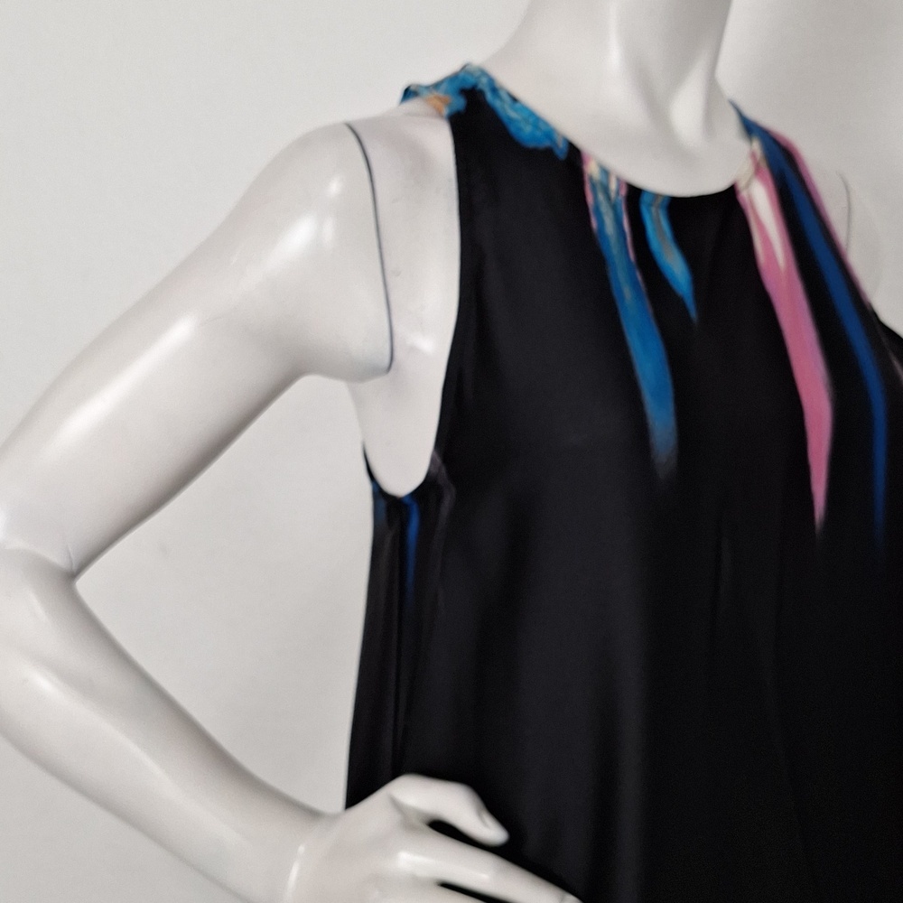 Wayf Anthropologie Black Multi Where Are You From Watercolor Maxi Dress Size S View 5